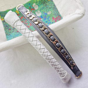 Mulberry Small IRIS Top Handles Strap Calf Leather Rare White Grey Chain Handle
