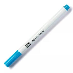 Marcador borrable con agua, punta fina azul y blanca, para manualidades, costura y marcado.