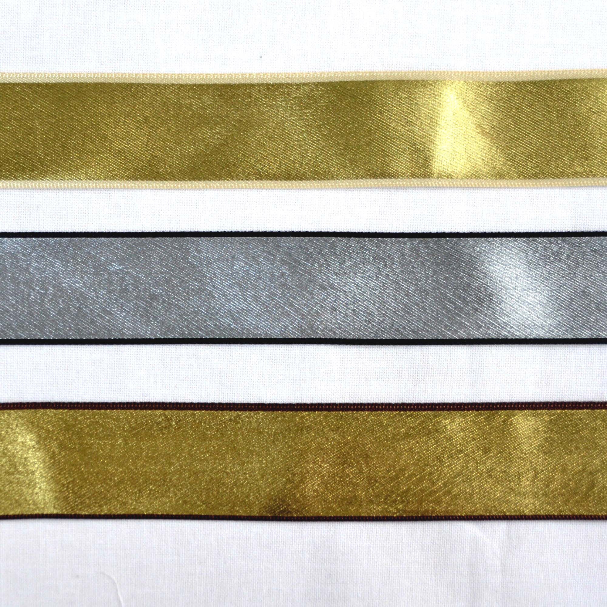 Gold and Silver Metallic Shiny Gift Ribbon Two Tone Shimmer - Etsy