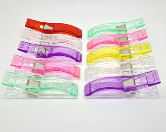 Large Plastic Quilters Clips Jumbo Holding Clip for Quilting Sewing Pack of 10