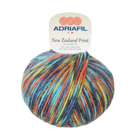 Adriafil New Zealand Aran Multi coloured Worsted Wool Yarn Etsy UK
