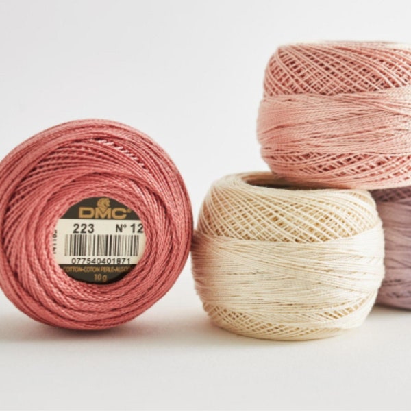 Fil de coton perlé DMC taille 12 couleurs 10 g 120 m broderie couture