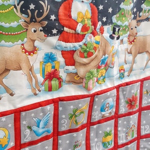 Santa Easy Fold Up Advent Calendar Panel Make Your Own Christmas Calendar image 2