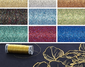 Hilo metálico Gutermann Sulky decorativo para costura, 50 m, carrete
