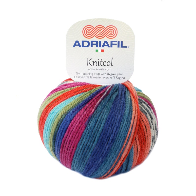 50g Adriafil Knitcol DK Self-Striping Machine Washable Merino Knitting & Crochet Wool Yarn image 8