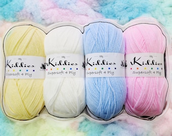 Cygnet Kiddies Supersoft 4ply 100% Acrylic Wool Yarn Various