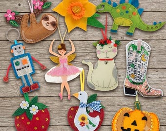 DIY Felt Decoration Kit for Beginners | Trimits Make Your Own Ornament Craft Set | Creative Sewing Gift for Crafters | Kids & Adult DIY Kit