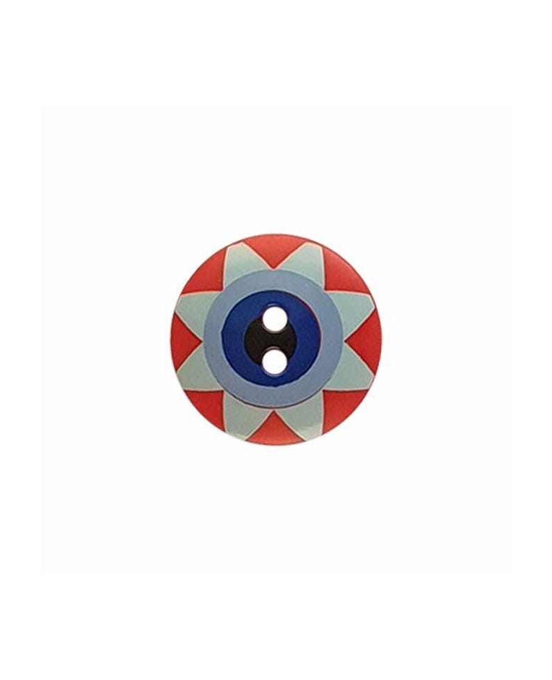 Genuine Kaffe Fassett 2-Hole Buttons - Pack of 6 Designer Buttons Sewing Crafts Red