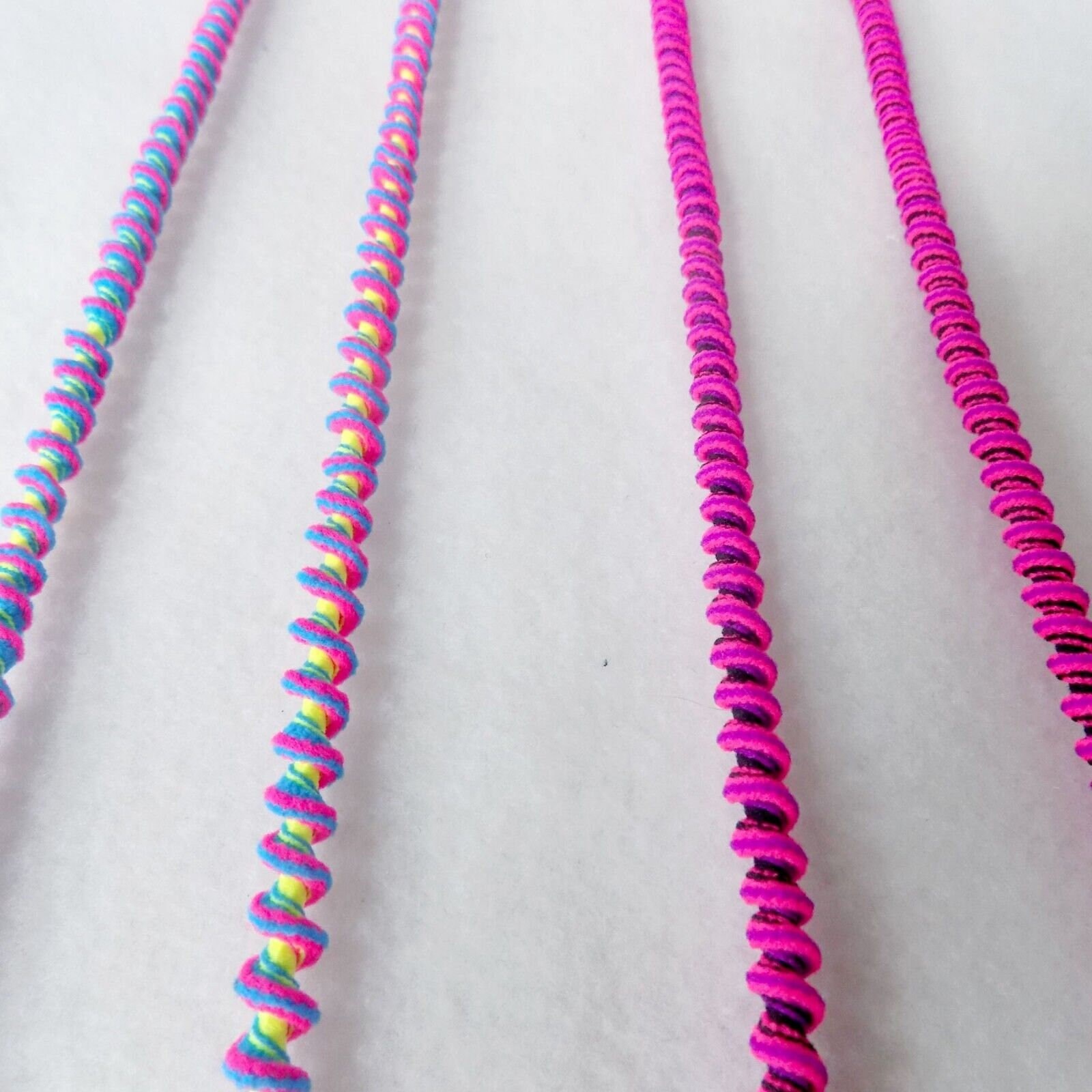 Spirale lastique de 7 mm Lacets de lacet extensibles multicolores
