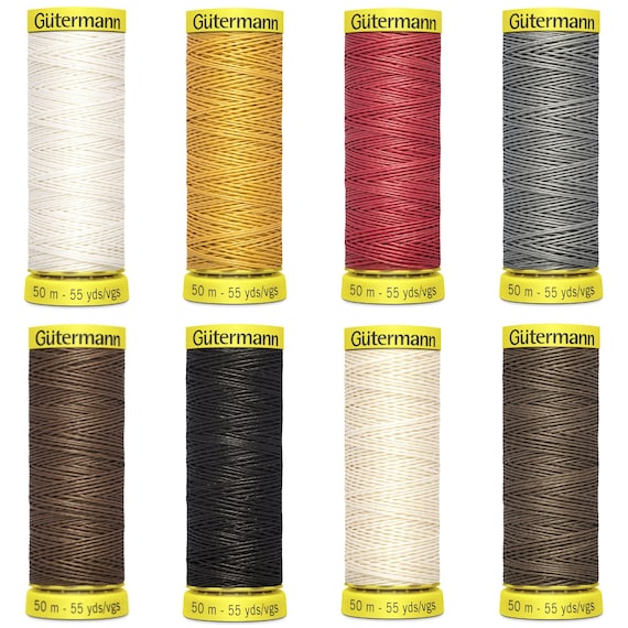 Gutermann Linen Thread Heavy Duty Button Hand Sewing Tear Resistant 50m Spool