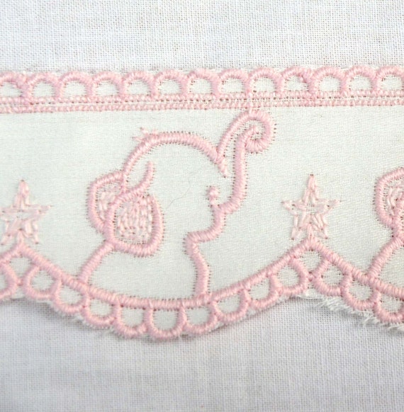 32mm Bright Coloured Ribbon Cross stitch Pattern Woven Embroidered Lace 2 Metres