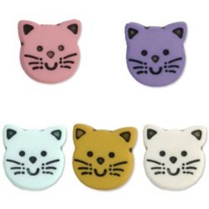Kätzchen Katze Ösen Knöpfe 14 mm | 20 mm Zweilochknopf | 10er Pack