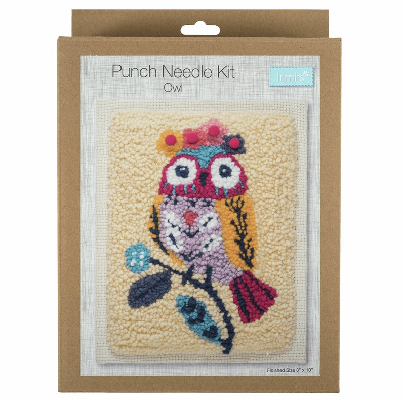 Trimits Punch Needle Beginners Kit Canvas Frame Yarn Etsy