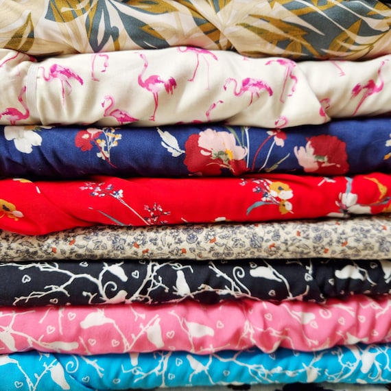 viscose fabric for dresses 100% Viscose Floral Dress Fabric - Rama - Red Gold - Sample