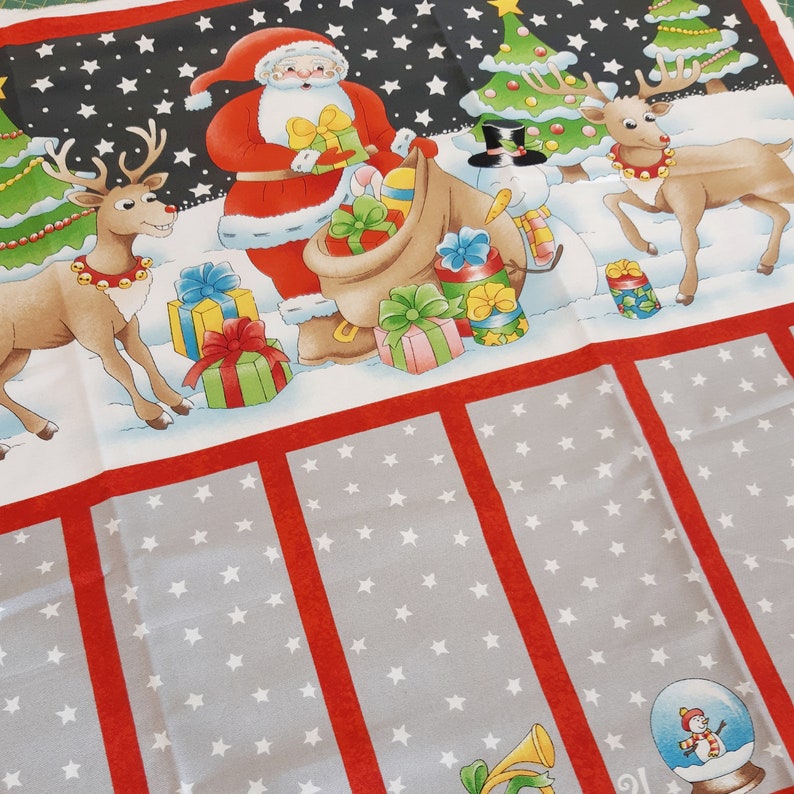 Santa Easy Fold Up Advent Calendar Panel Make Your Own Christmas Calendar image 4