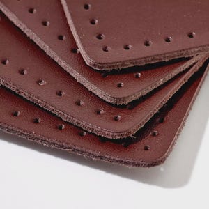 Square Leather Strap Attaching Pads for Fixing Bag Straps x 4