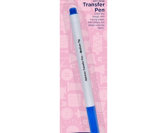 Iron On Transfer Pen for Embroidery, Fabric Marker for Tracing Patterns, Hot Iron Transfer Tool for Hand Sewing & Quilting
