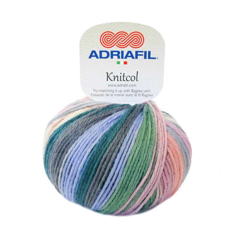 50g Adriafil Knitcol DK Self-Striping Machine Washable Merino Knitting & Crochet Wool Yarn image 9