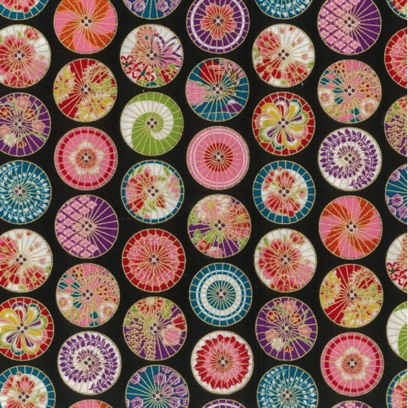 100 Cotton Fabric Fat Quarters Japanese Crane Bird Parasol Etsy UK