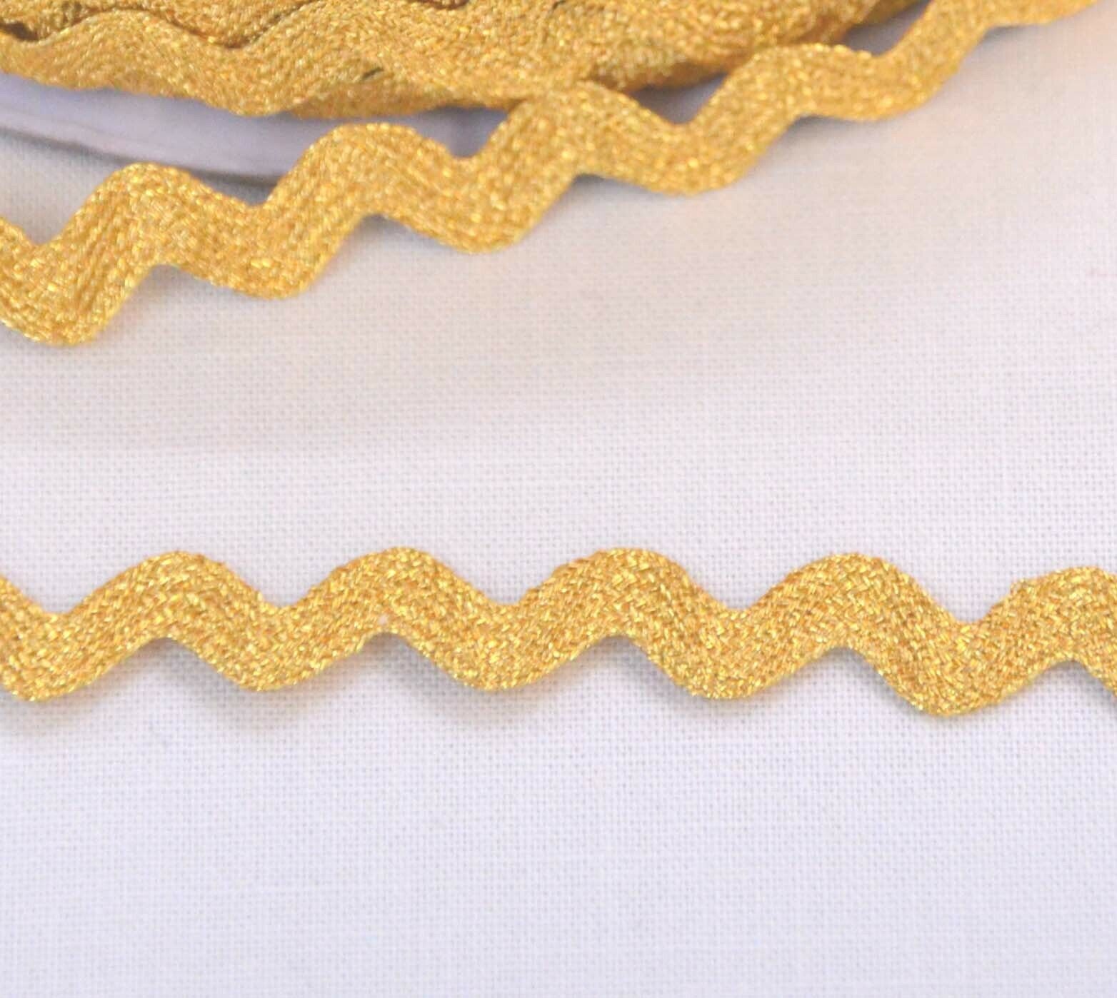 3 Metres Wavy Metallic Ric Rac Ricrac Zigzag Trim Braid 7 Mm 9mm Black ...