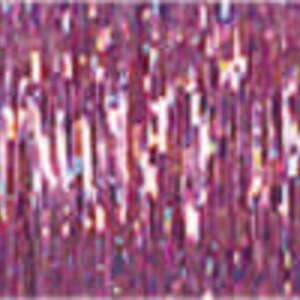 May include: A close-up of a purple and white iridescent fabric with a shimmering, glittery texture. The fabric is made of thin, vertical strips that create a shimmering effect.