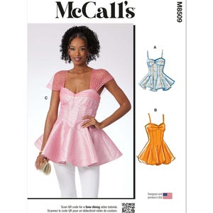 McCall’s M8509 Sewing Pattern | Misses Pullover Tops | Modern Womens Blouse & Shirt Sewing Pattern Sizes 6-14