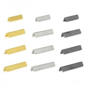 Messing Metall Zähne Endverschlüsse Klemme | Gurtband Reparatur | 1&quot; 30 mm Breit 6 STÜCK
