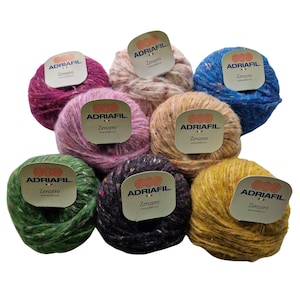 Alpaca Merino Wool Yarn Aran Worsted Tweed 50g Ball Adriafil Zenzero Italian Knitting Crochet