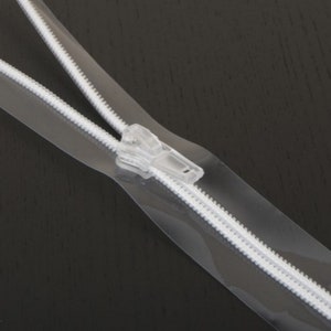 Clear Transparent Zipper Plastic Open Ended Separable Zip