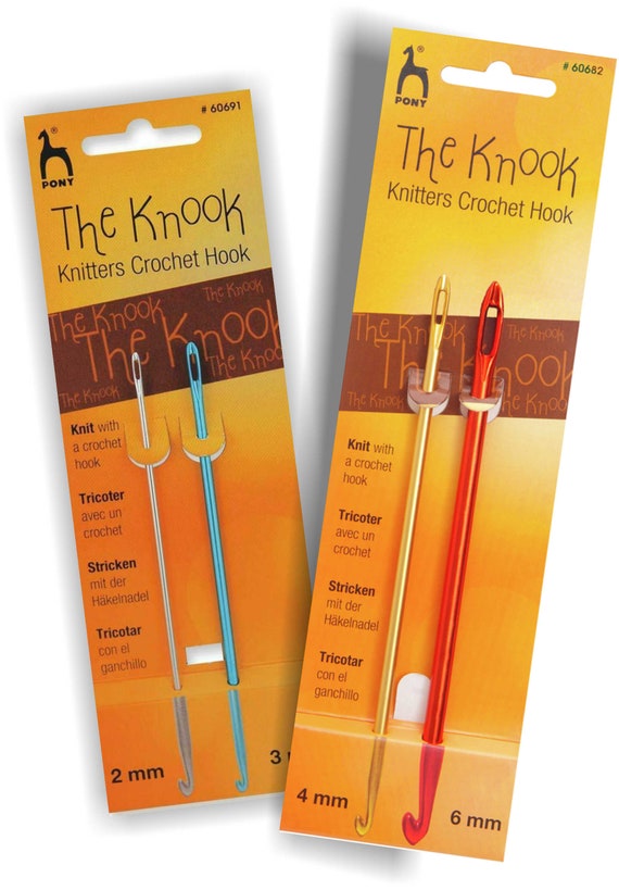 Knook Crochet Hooks Knooking Needles for Knitters Pack of 2 