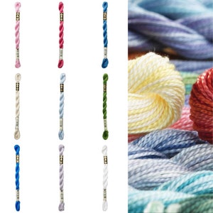 DMC Pearl Cotton Size 5 Coton Perle Thread Skein Colours 25 m Embroidery Sewing