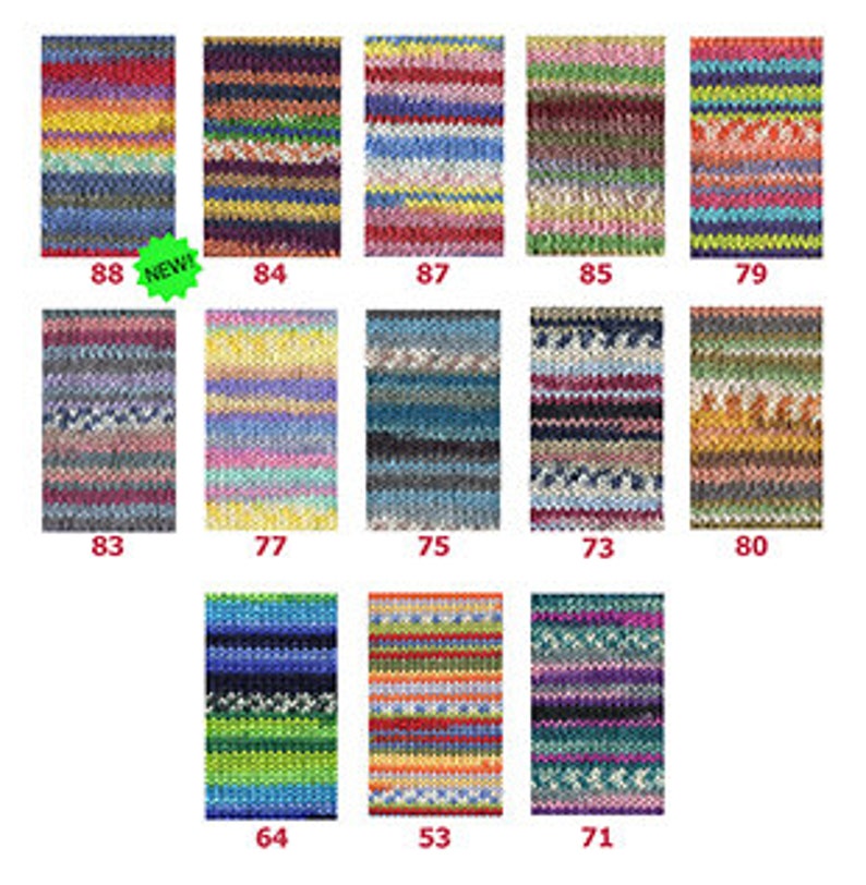 50g Adriafil Knitcol DK Self-Striping Machine Washable Merino Knitting & Crochet Wool Yarn image 2