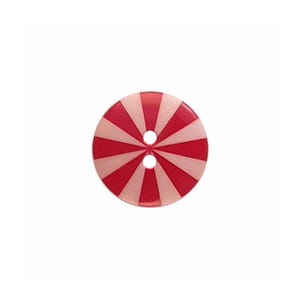 Genuine Kaffe Fassett 2-Hole Buttons - Pack of 6 Designer Buttons Sewing Crafts Pink and Red