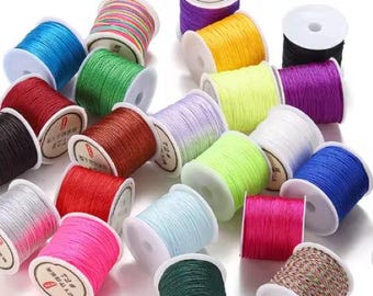 5 Metre Nylon Cord Thread 0.8 & 1.5 mm - Shambhala Bracelets Jewellery Braiding