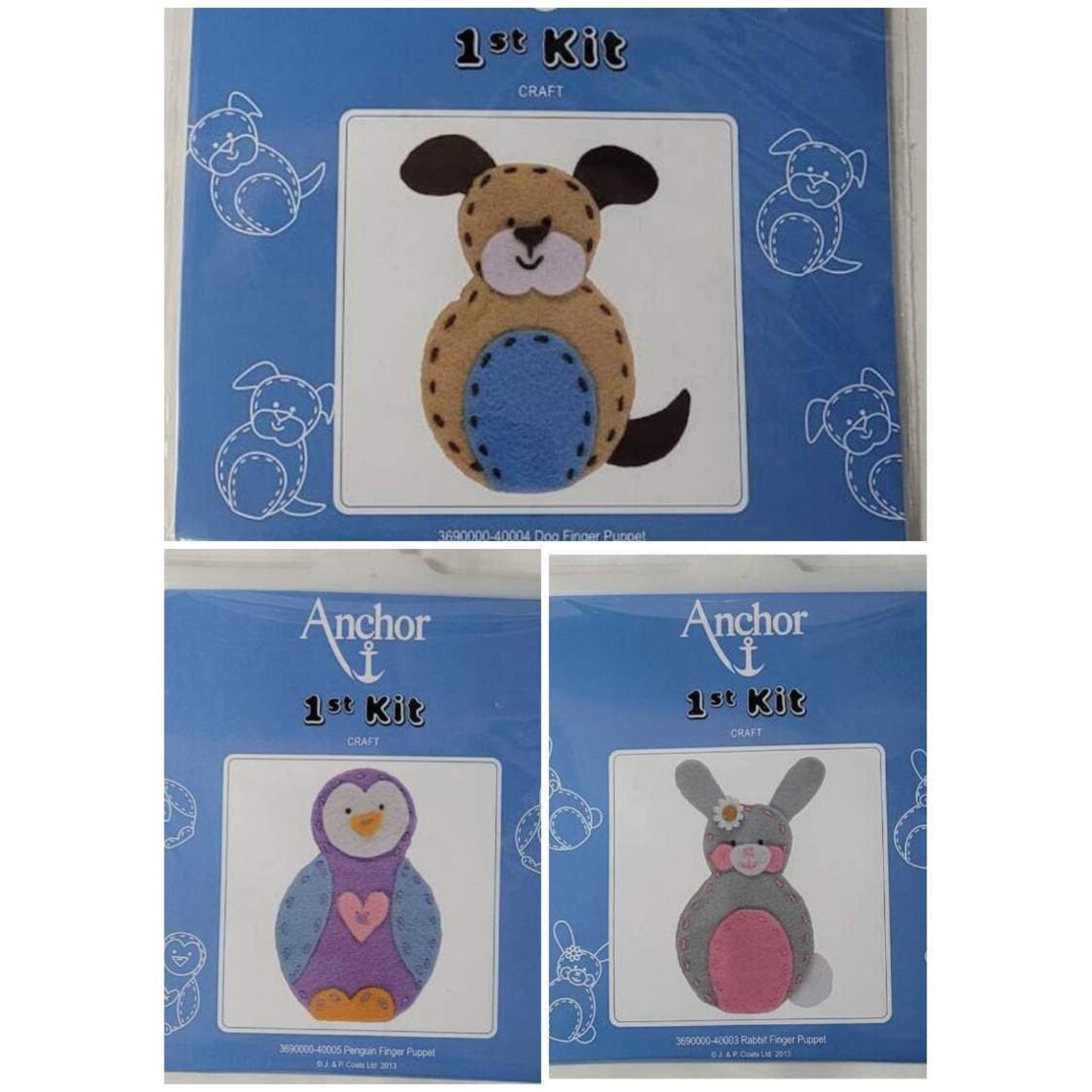 Anchor Felt Finger Puppets Beginners Kits Children Craft Etsy UK