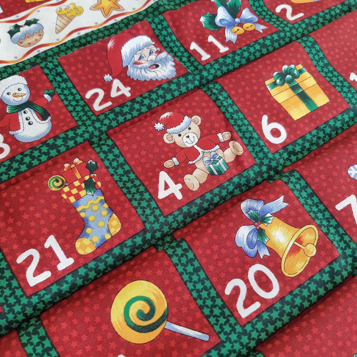 Santa Easy Fold up Advent Calendar Panel Make Your Own Etsy UK