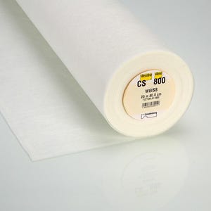 May include: A white roll of fusible interfacing labeled "CS 800 WEISS 20 m x 90.0 cm"