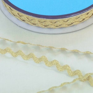 3 Metres Wavy Metallic Ric Rac Ricrac Zigzag Trim Braid 7 Mm 9mm Black ...