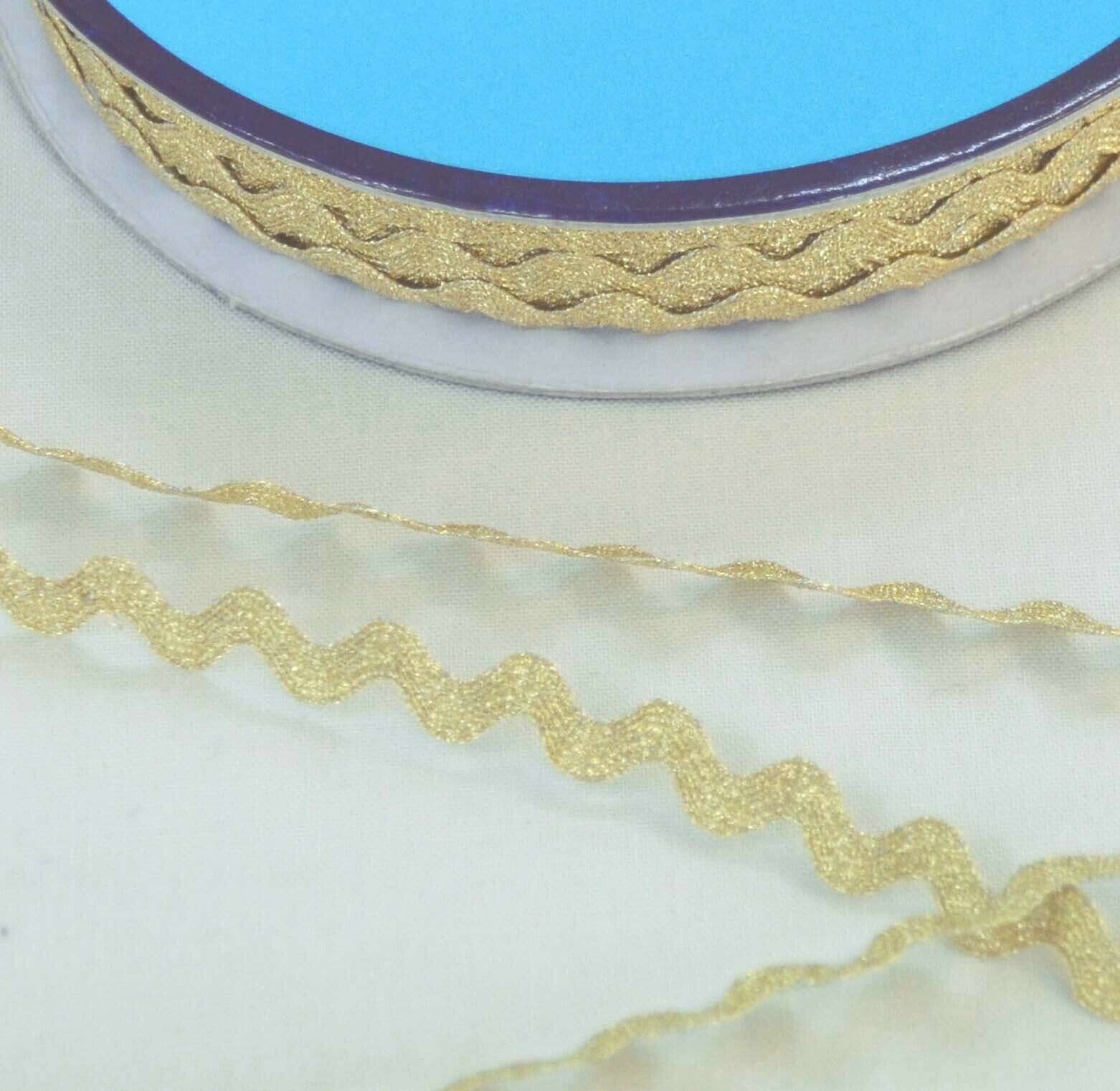 3 Metres Wavy Metallic Ric Rac Ricrac Zigzag Trim Braid 7 Mm 9mm Black ...