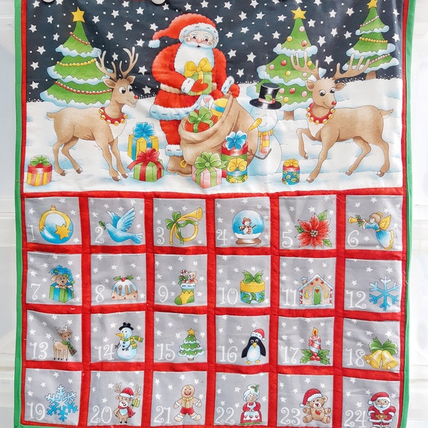 Santa Easy Fold Up Advent Calendar Panel - Make Your Own Christmas Calendar