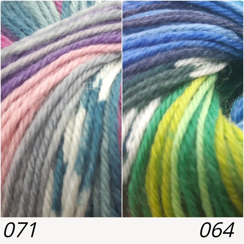 50g Adriafil Knitcol DK Self-Striping Machine Washable Merino Knitting & Crochet Wool Yarn image 3