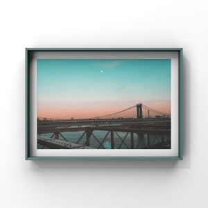 New York City Print -  Brooklyn Bridge Photograph, UNFRAMED, NYC Wall Art Print, Fine Art Photography - Brooklyn Views