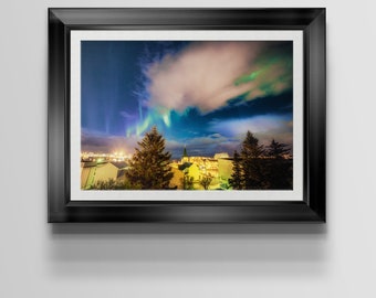 Northern Lights, Aurora Borealis, Iceland, Astrophotography, Night Sky, Large Wall Art Print, Decor, Fine Art Photography- Spellbound