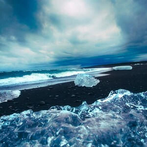 Beach Print, Diamond Beach, Glacier print, Iceberg Print, Iceland Metal Print, Large Wall Art Print, Fine Art Photography- Frozen in Time