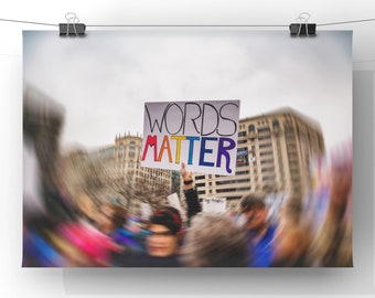 Words Matter - LGBTQIA, Trans Pride, Trans Rights Art