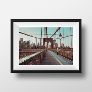 Brooklyn Bridge Photo, Urban Decor, NYC Photo, Brooklyn Print, Manhattan skyline, Large Wall Art Print, Fine Art Photography- The Dream