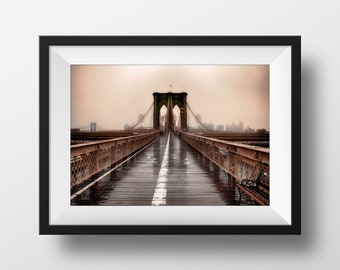 Väggkonst från Brooklyn Bridge, New York-tryck, NYC-konst, Brooklyn Bridge-tryck, New York City-tryck, Brooklyn-tryck - Bron