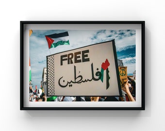 Free Palestine, Free Palestine Art Print, Palestine Protest Photo, National March on Washington - Free فلسطين