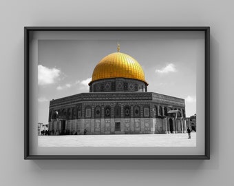 Jerusalem, Islamic Art, Muslim Gift, Large Wall Art Print, Dome of the Rock, Print, Travel Photography, Fine Art Photography - The Dome