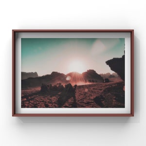 Desert Print, Nature Wall Art, Camel Picture, UNFRAMED, Desert Art, Home and Wall Art Decor - The Desert